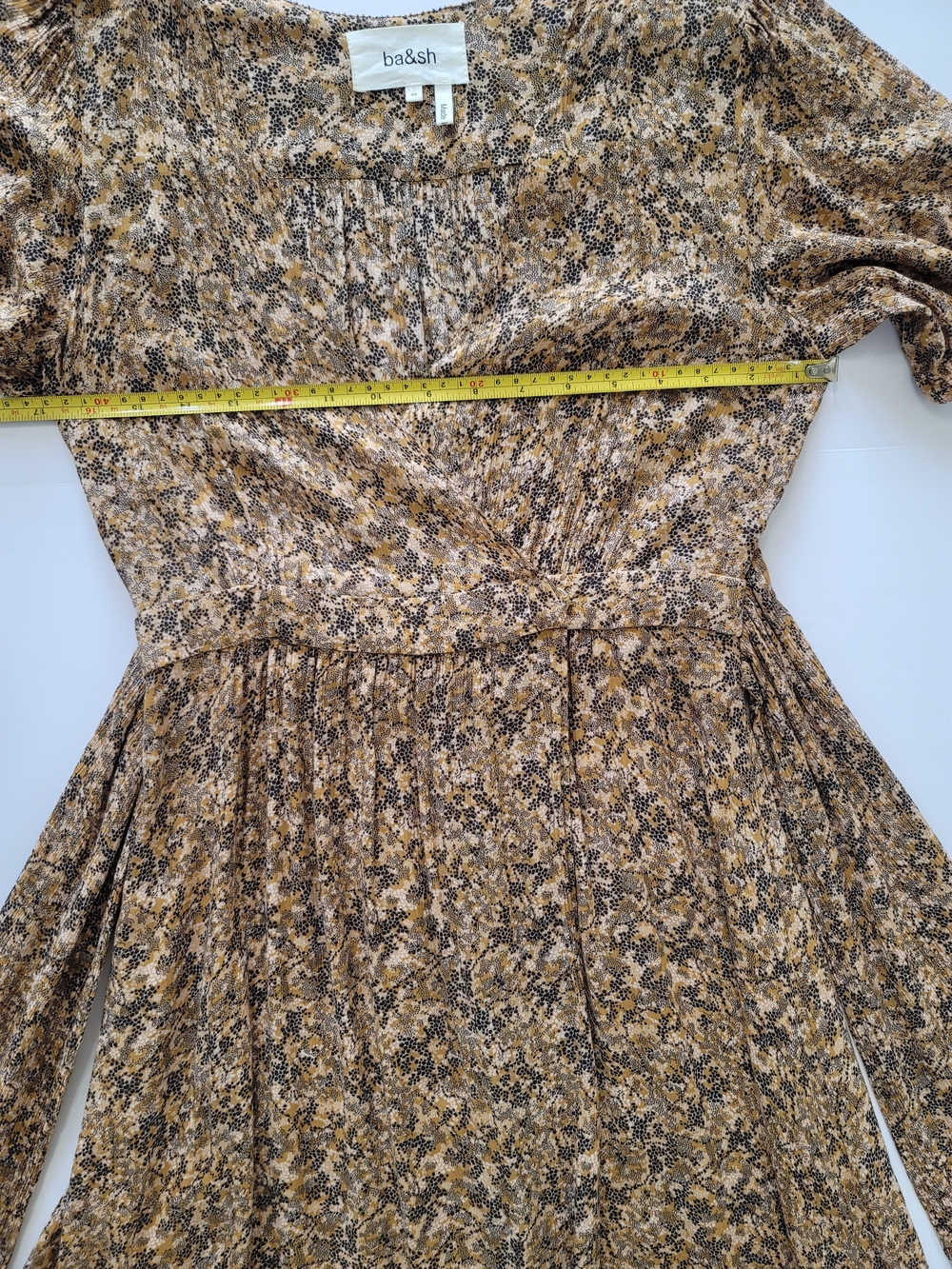 Ba&sh Noemi Brown Floral Wrap Tie Midi Dress XS Boho Romantic - Picture 6 of 11